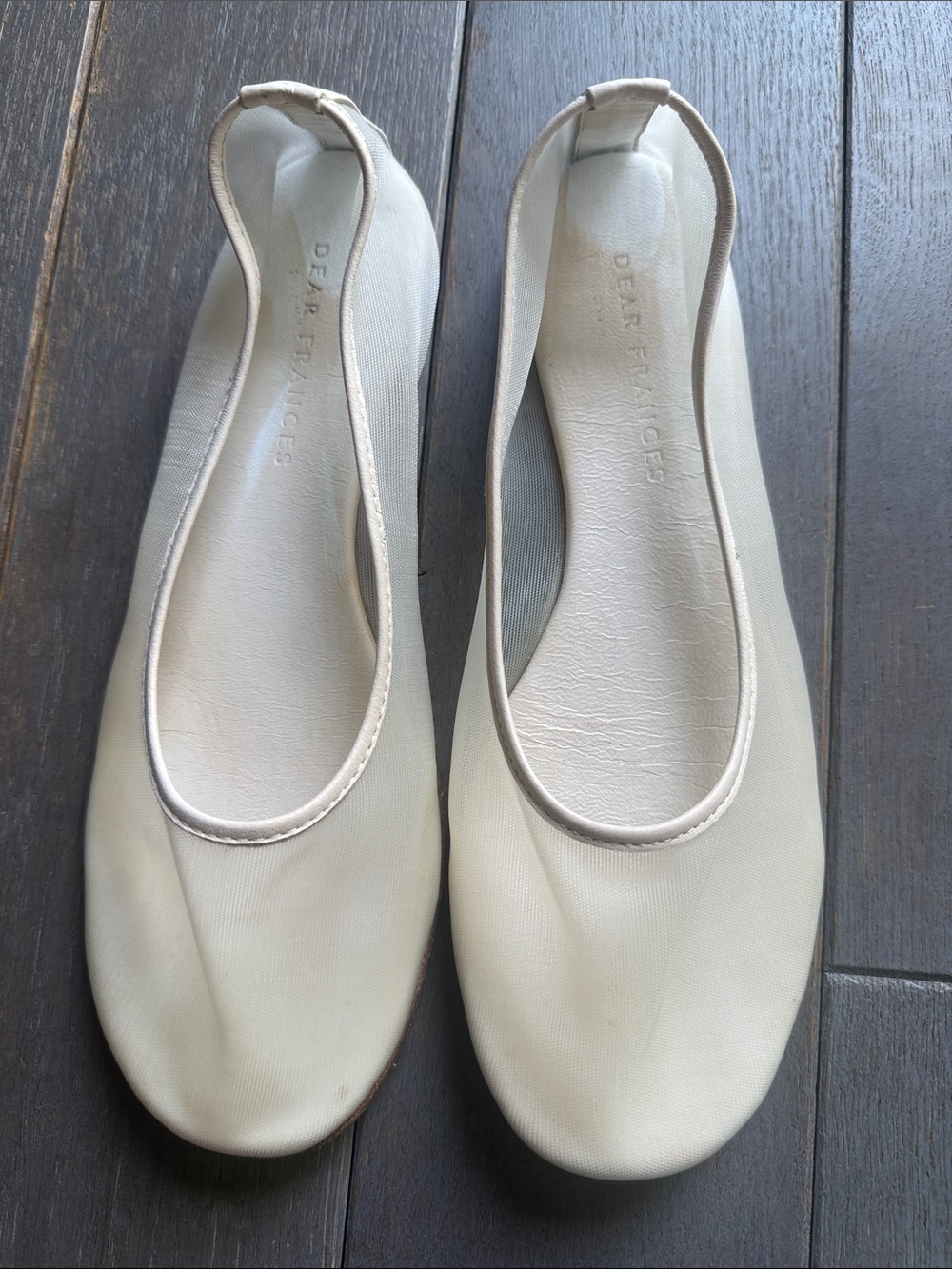 Dear Frances Balla Cream Mesh Ballet Flats size 38